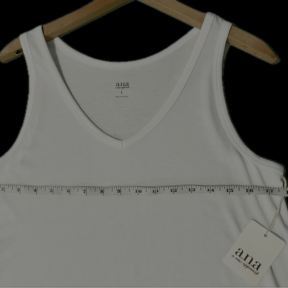 COPY - A.N.A White Tank Top -New with Tag Size Large